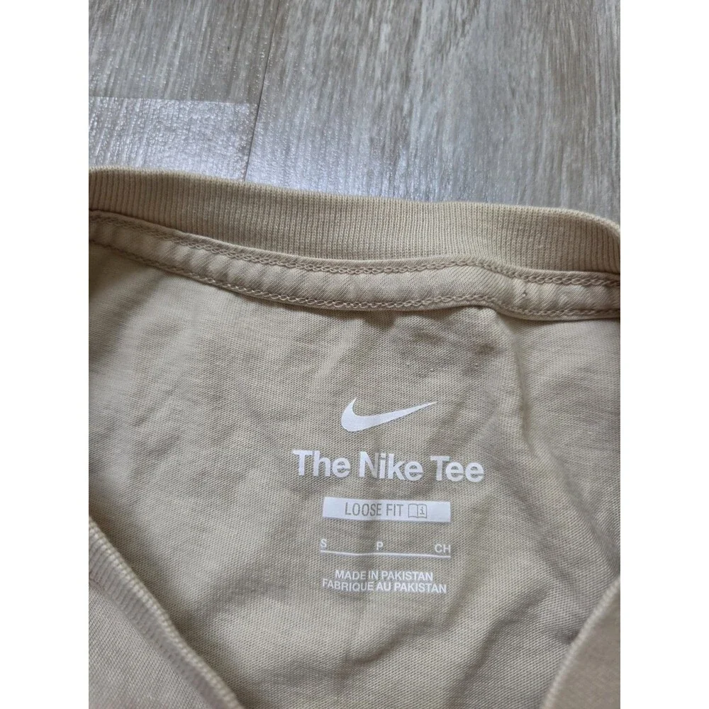 Nike Purdue Boilermakers Cropped Long Sleeve Tee Beige Loose Fit Womens S EUC